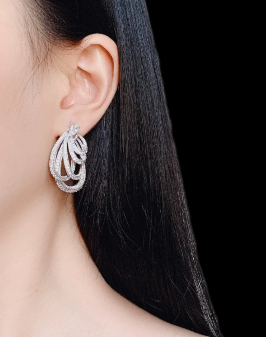 Cascade Teardrop 2 in 1 Earrings