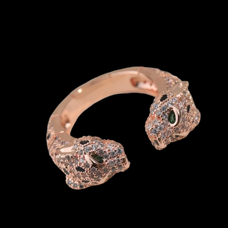 Panthere Cuff Bracelet and Ring Set