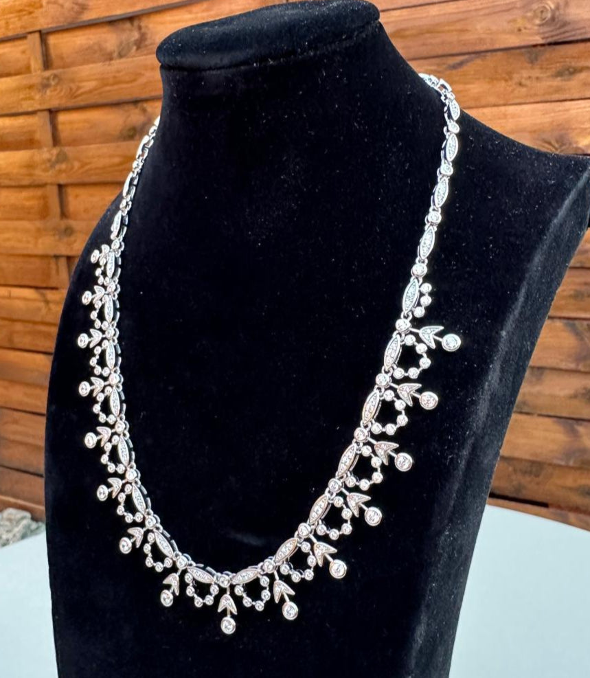 High Carbon Diamond Necklace S925
