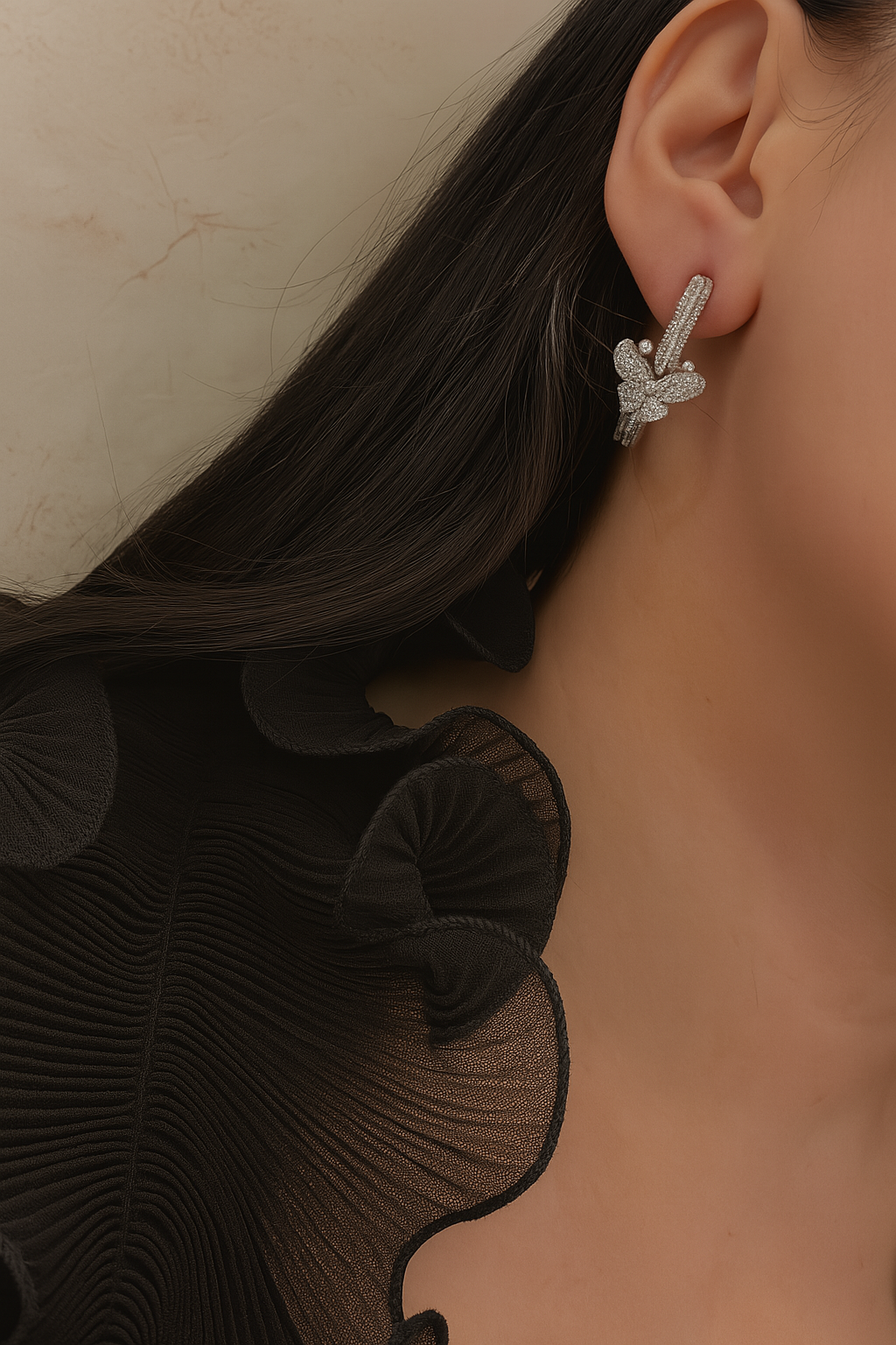 Swallowtail Hoop Earrings