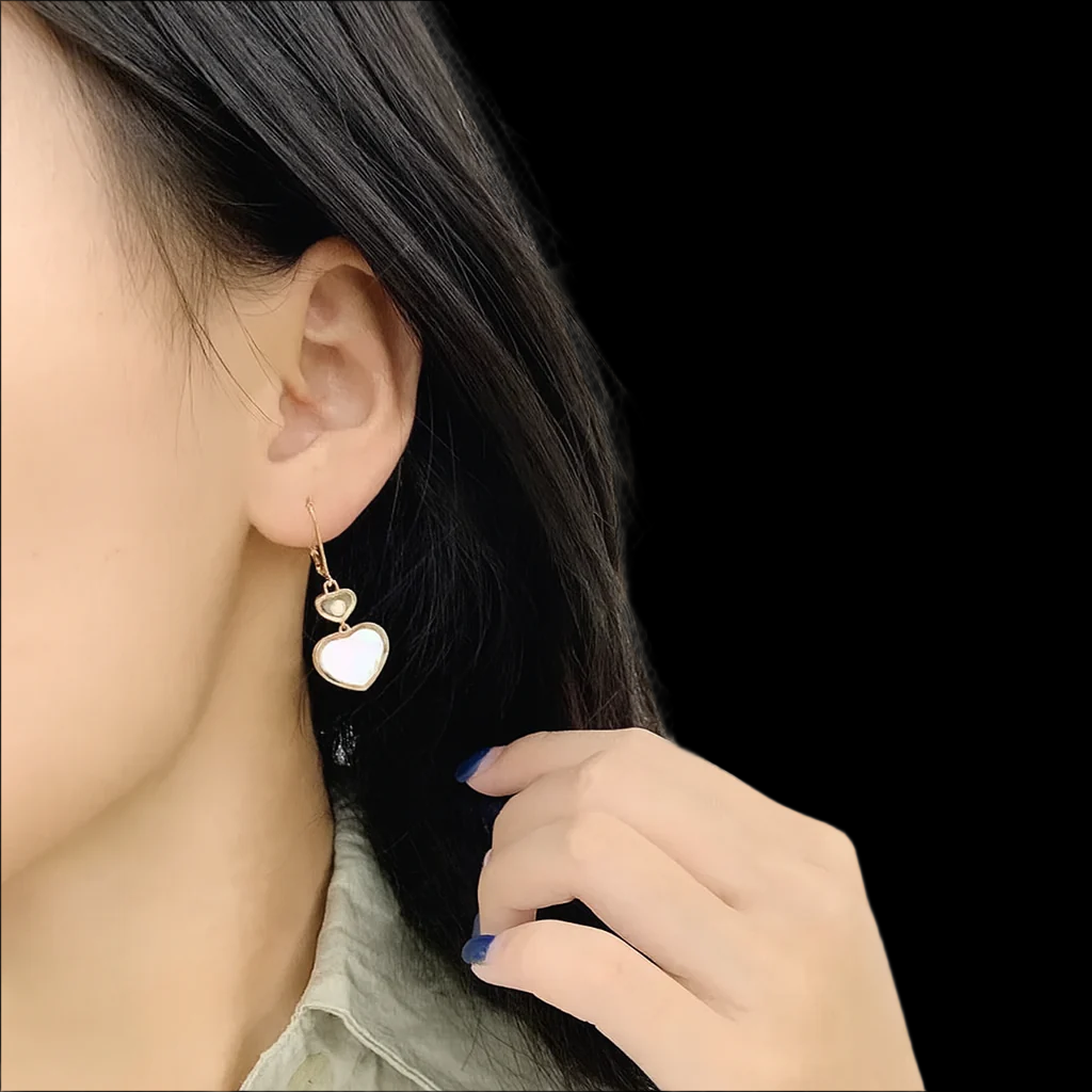 Happy Glass Heart Earrings