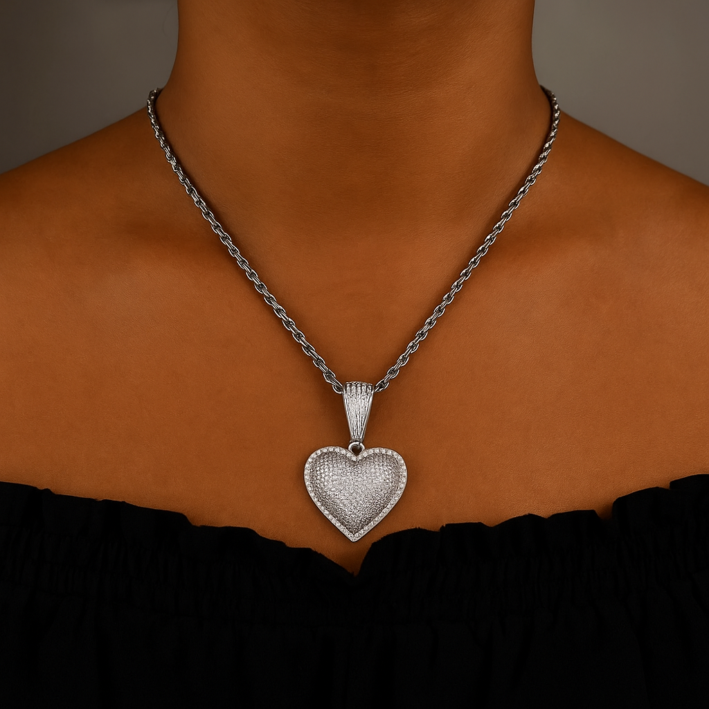 Iced Out Miami Heart Pendant