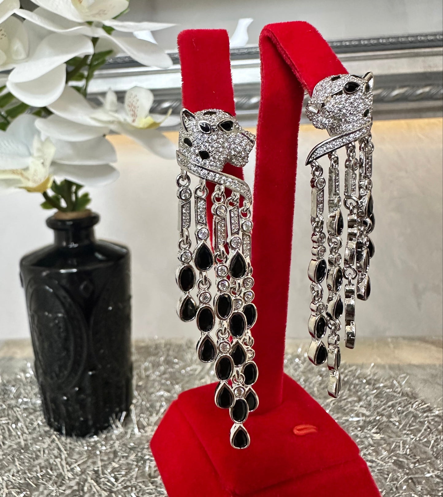 Panthere Necklace & Earrings Set