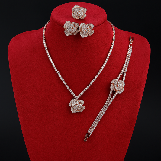 4 Piece Floral Tennis Set