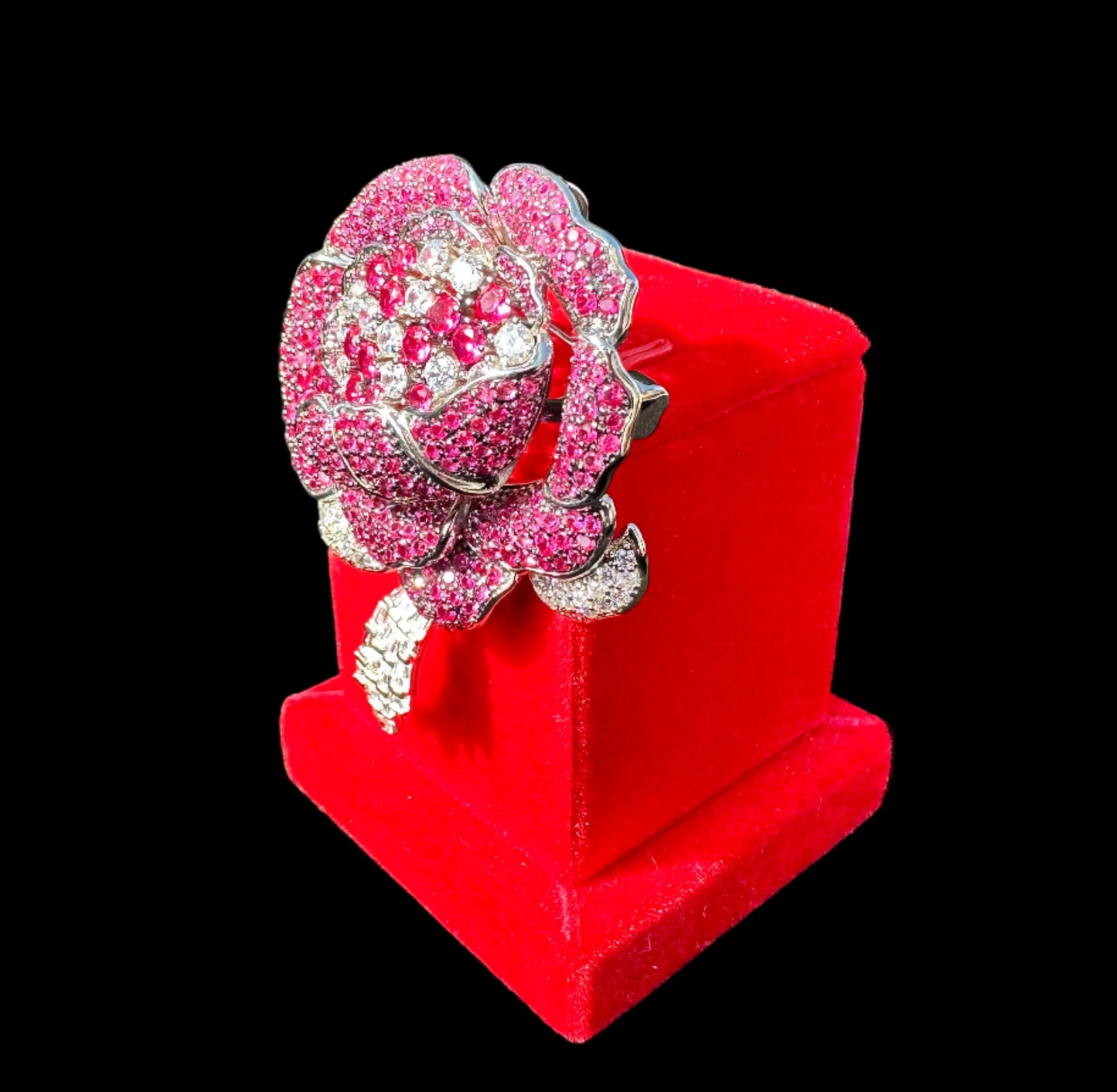 Amarisse™ Ruby Bloom Brooch Pendant 2in1