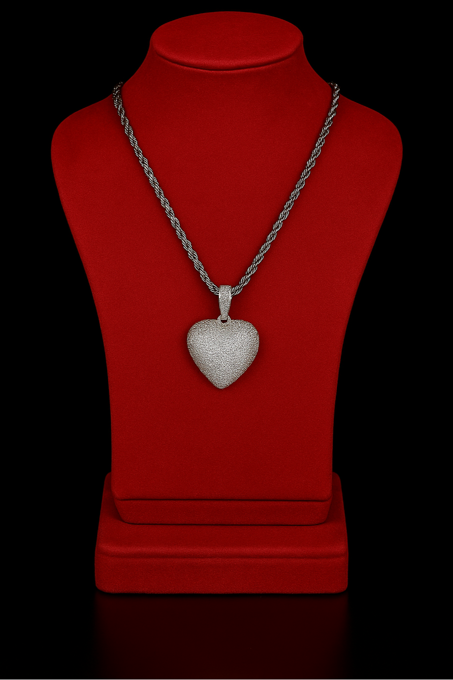 Iced Out Pavé Heart Pendant
