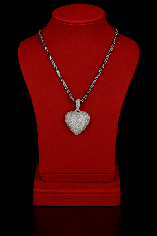 Iced Out Pavé Heart Pendant