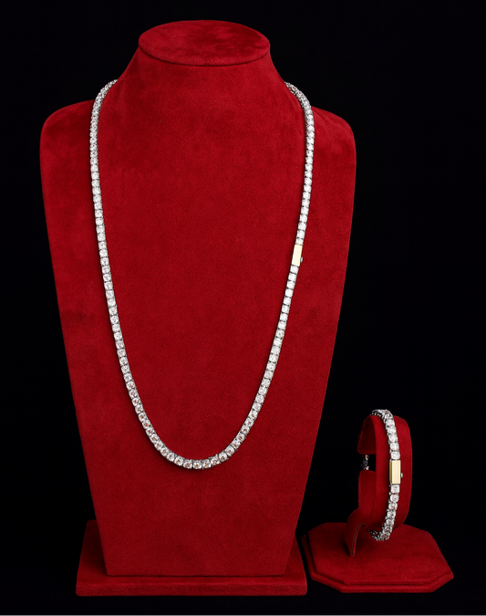 Modalita™ 18K White Gold Tennis Bracelet & Necklace