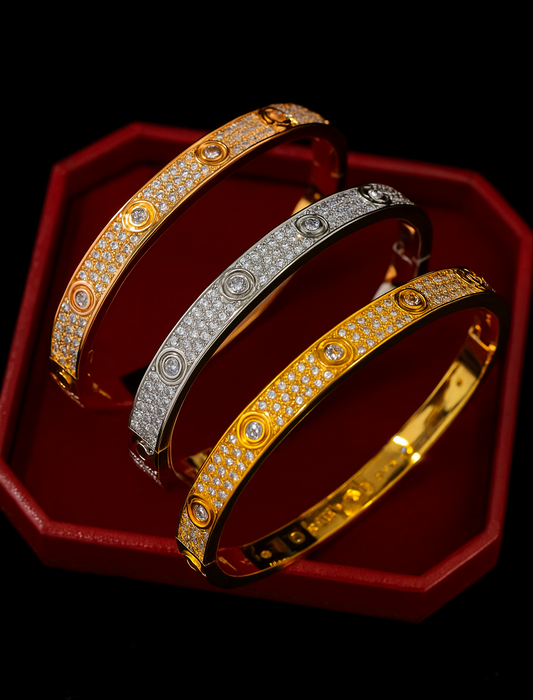 Iced Out Love Bangle S925