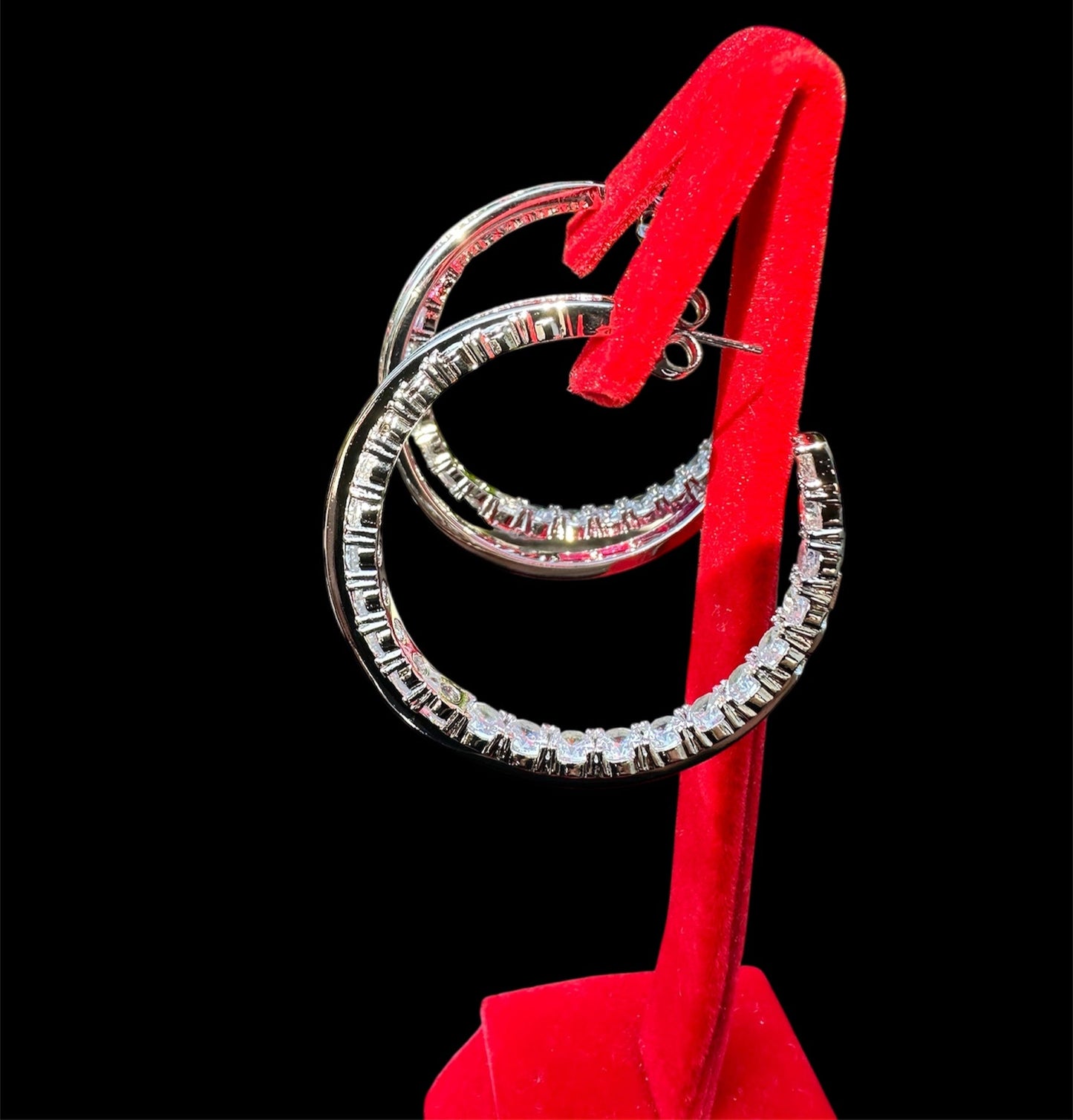 Valleria™ Regal Ruby & Sapphire Hoop Earrings