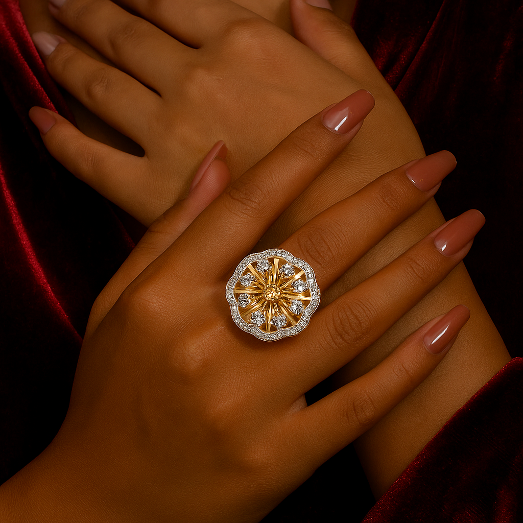 Russian Earrings and Ring Set - Yellow Gold