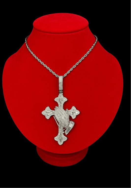 Praying Hands Cross Pendant