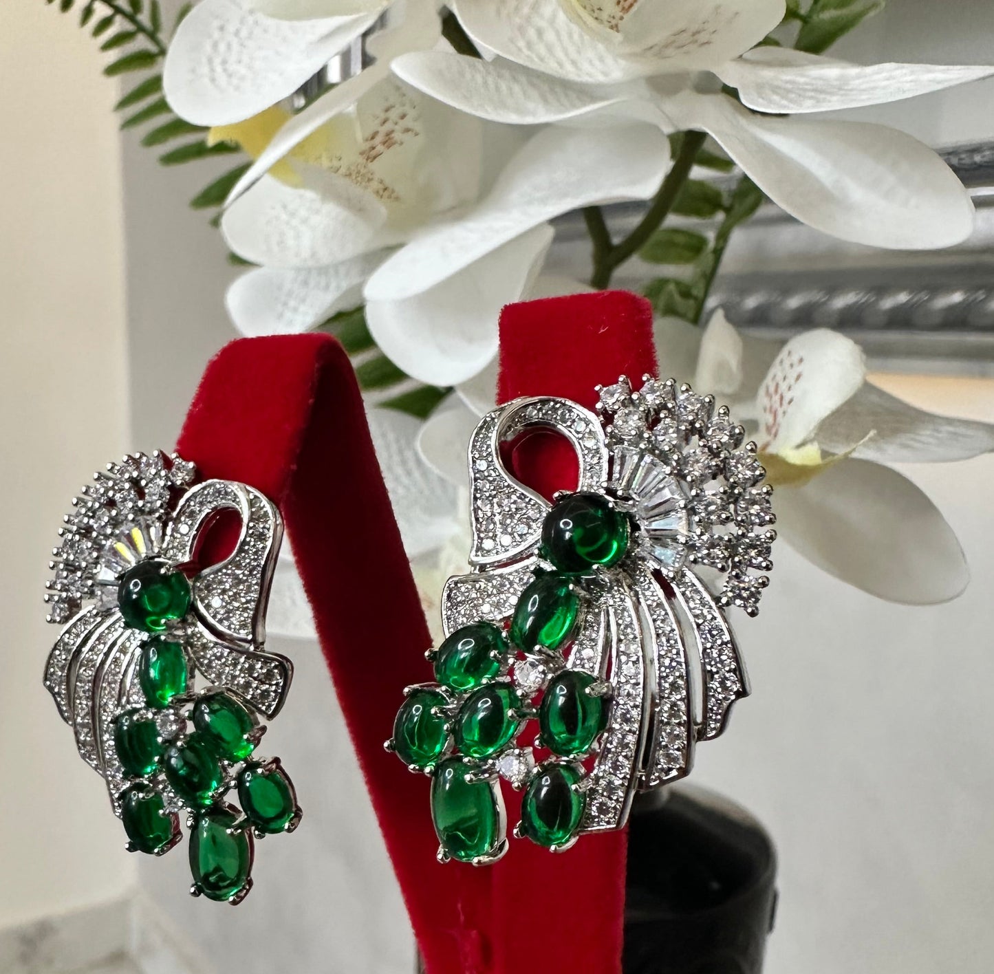 Emerald Radiance™ Statement Earrings