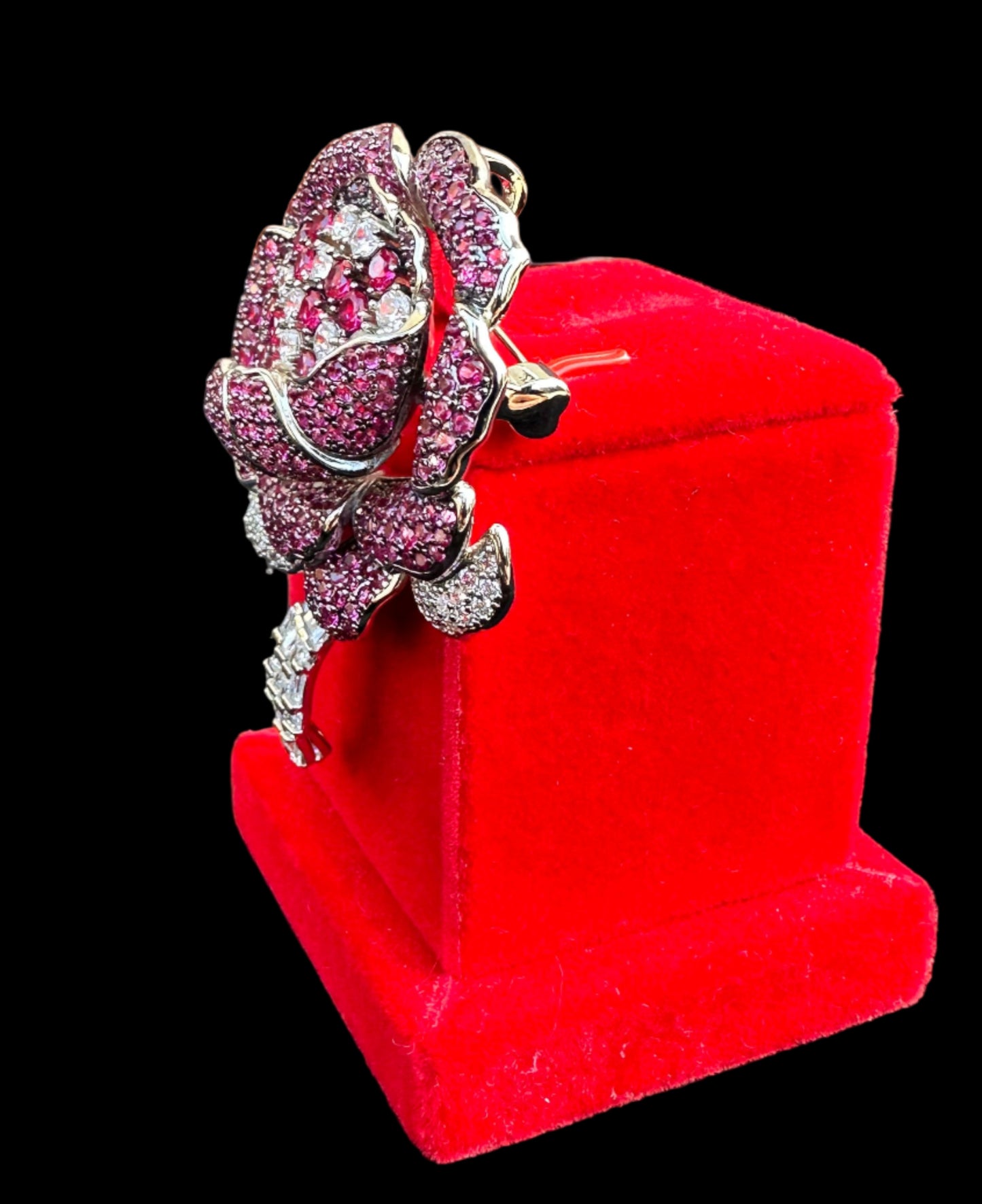 Amarisse™ Ruby Bloom Brooch Pendant 2in1