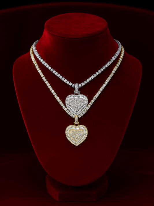 Baguette Heart Pendant