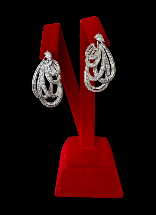 Cascade Teardrop 2 in 1 Earrings