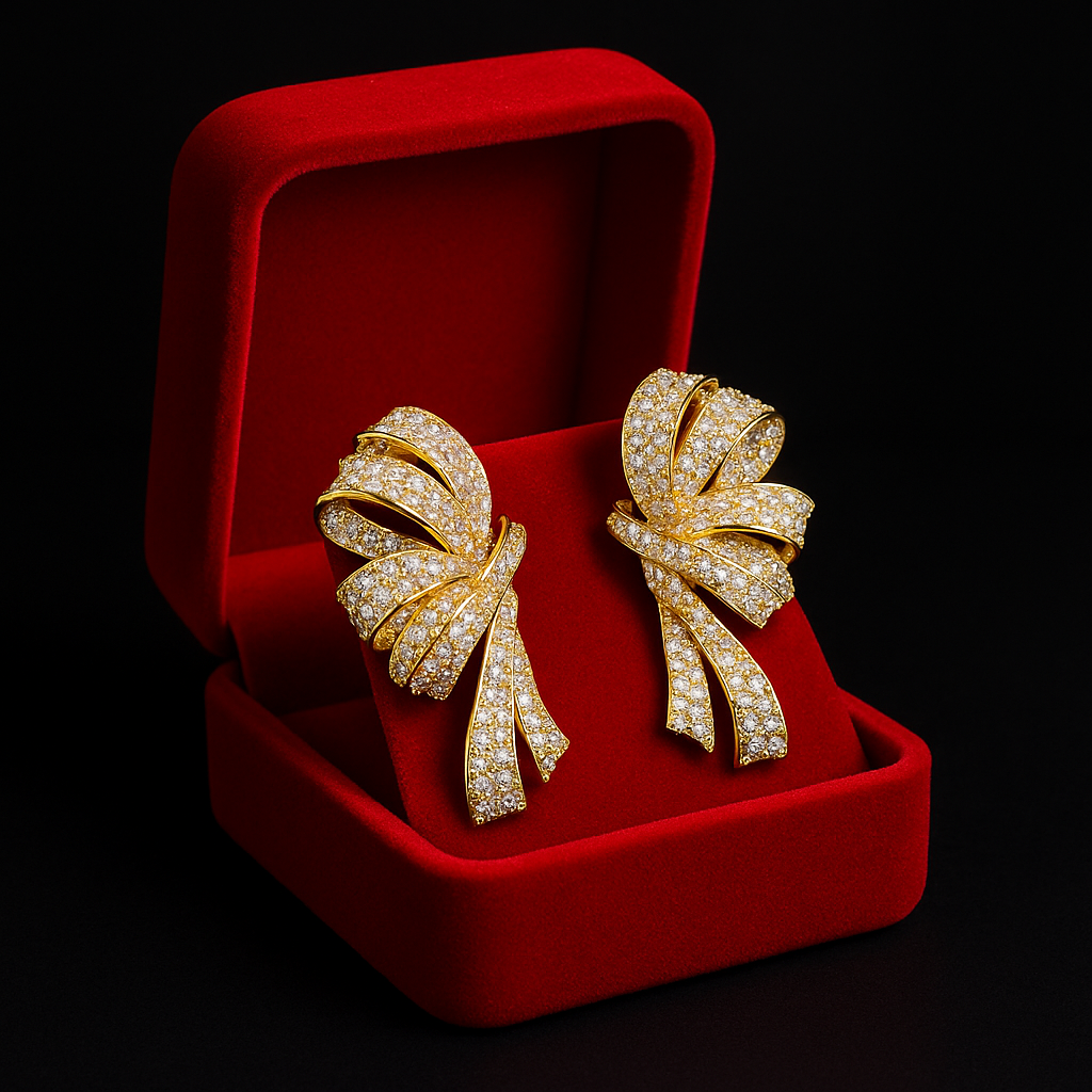 Cherubin Earrings - White  Gold