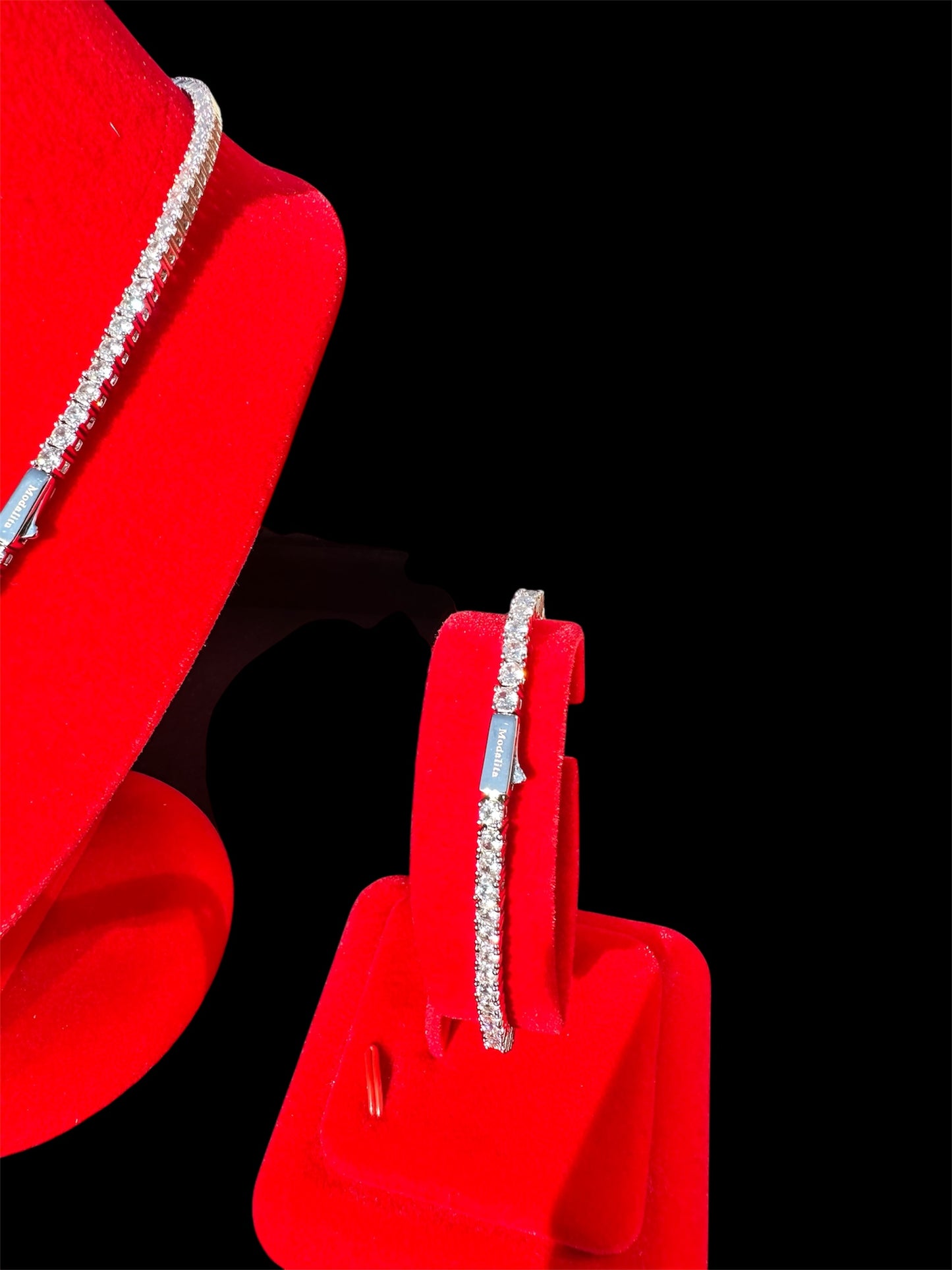 Modalita™ 18K White Gold Tennis Bracelet & Necklace