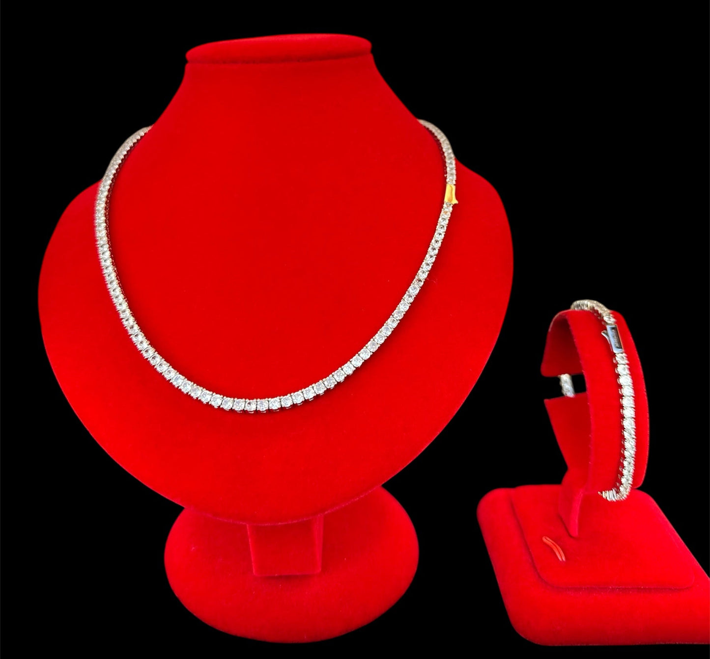 Modalita™ 18K White Gold Tennis Bracelet & Necklace