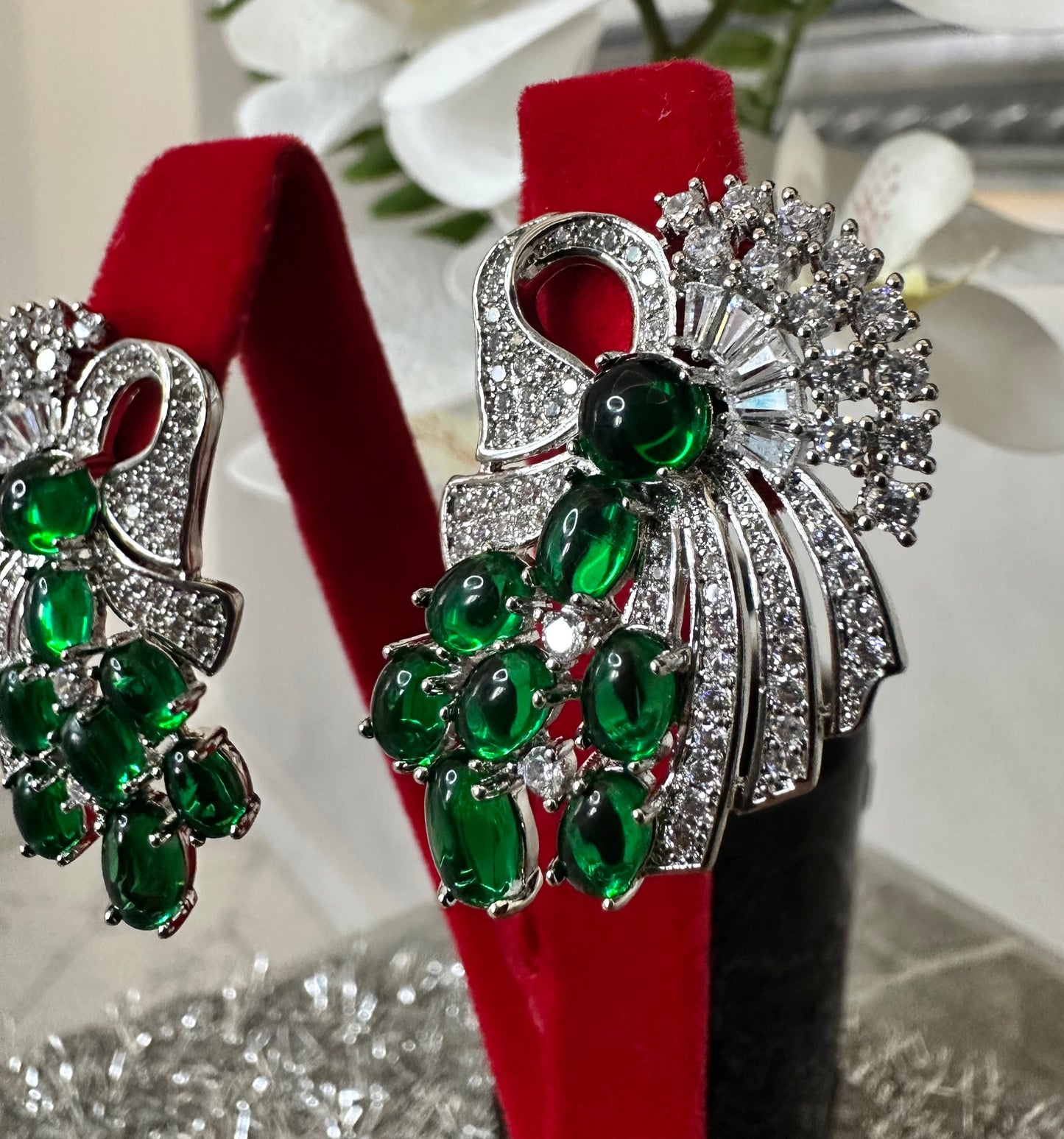 Emerald Radiance™ Statement Earrings
