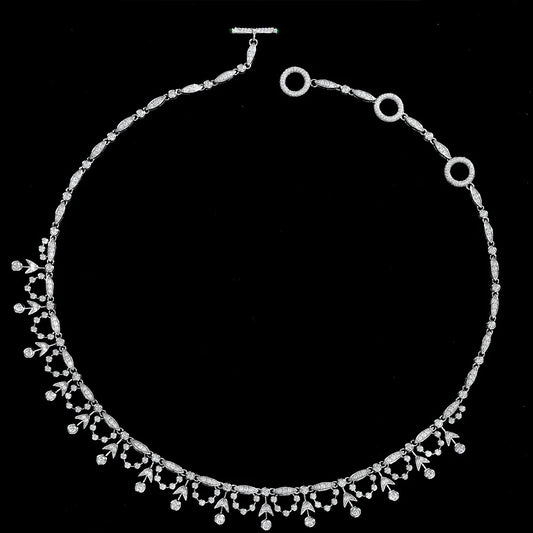 High Carbon Diamond Necklace S925