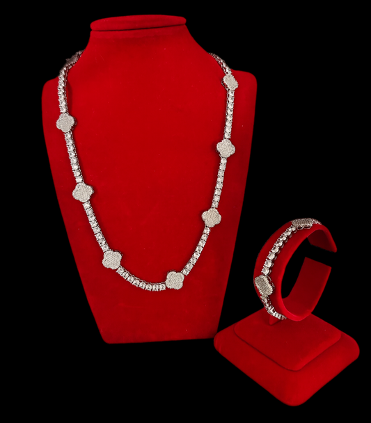 Clover Iced Out Tennis Set